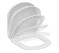 Ideal Standard Tempo Toilet seat, Durable Wrapover seat in D-Shape, with Soft-Close Mechanism, Suitable for Compact Toilets - White (365x390x45 mm)