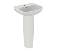 Ideal Standard Tesi 50cm Full Pedestal Bathroom Sink/Basin, 1 Tap Hole, T009901, White