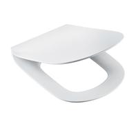 Ideal Standard - Tesi Toilet seat and Cover, Sandwich Design, Round, UV-Resistant, Durable, Inclusive Hinge Set, Easy to Install, Scratch-Resistant duroplast, White Glossy