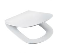 Ideal Standard - Tesi Toilet seat and Cover, Sandwich Design, Round, UV-Resistant, Durable, Inclusive Hinge Set, Easy to Install, Scratch-Resistant duroplast, White Glossy