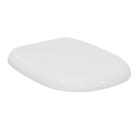 Ideal Standard Tesi Toilet seat and Cover, Rounded Shape, Durable Toilet seat, Including Hinge Set for Easy Installation, Scratch-Resistant duroplast - White (365x440x60 mm)