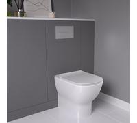 Ideal Standard Tesi White Rimless Back To Wall Toilet Pan With Soft Close Seat