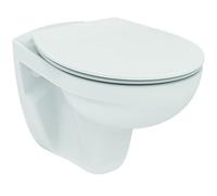 Ideal Standard TIRSO R034301 White Wall-Mounted Toilet Seat with Soft-Close and Silent Closure, Durable and Easy to Clean