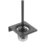 Ideal Standard Toilet Brush Set, Glass Metal, Silk Black, 160x170x347 mm