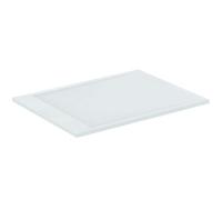 Ideal Standard - Ultra Flat S i.Life, Rectangular Shower Tray 120x80 in Resin, Short Side Drain, Matt Stone Effect Finish, White