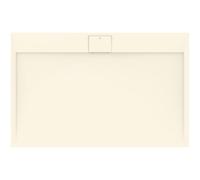 Ideal Standard - Ultra Flat S i.Life, Rectangular Shower Tray 140x90 in Resin, Long Side Drain Waste, Stone Effect matt Finish, Sand