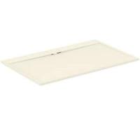 Ideal Standard - Ultra Flat S i.Life, Rectangular Shower Tray 160x100 in Resin, Long Side Drain Waste, Stone Effect matt Finish, Sand
