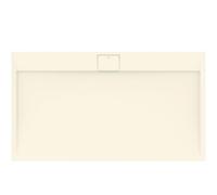 Ideal Standard - Ultra Flat S i.Life, Rectangular Shower Tray 160x90 in Resin, Long Side Drain Waste, Stone Effect matt Finish, Sand