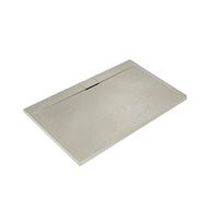 Ideal Standard - Ultra Flat S i.Life, Rectangular Shower Tray 170x90 in Resin, Long Side Drain Waste, Stone Effect matt Finish, Sand