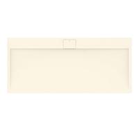 Ideal Standard - Ultra Flat S i.Life, Rectangular Shower Tray 180x80 in Resin, Long Side Drain Waste, Stone Effect matt Finish, Sand