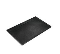 Ideal Standard - Ultra Flat S i.Life, Rectangular Shower Tray 180x80 in Resin, Long Side Drain Waste, Stone Effect matt Finish, Black