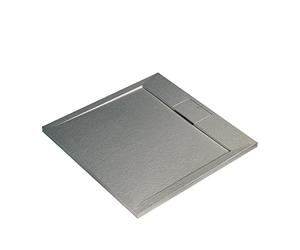 Ideal Standard - Ultra Flat S i.Life Square Shower Tray 80 x 80 Resin with Hidden Drain Plug Matte Finish - Concrete Grey
