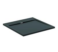 Ideal Standard - Ultra Flat S i.Life, Square Shower Tray 80x80 in Resin, Waste with Hidden Drain, Matt Finish Stone Effect, Black