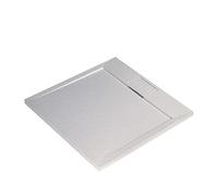 Ideal Standard - Ultra Flat S i.Life, Square Shower Tray 80x80 in Resin, Waste with Hidden Drain, Matt Finish Stone Effect, White