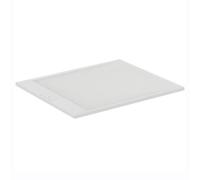 Ideal Standard - Ultra Flat S i.Life, Rectangular Shower Tray 120x100 in Resin, Short Side Drain, Matt Stone Effect Finish, White