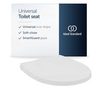 Ideal Standard Universal toilet seat, oval, Wrapover - White (Smartguard+) | With soft-close mechanism, removable toilet seat in oval shape for easy cleaning, SmartGuard glaze, E3747HY