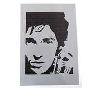 Ideal Stencils Bruce Springsteen Portrait - Art & Craft Decorative Stencil - Reusable Plastic Mylar - Paint on Walls, Fabric, Furniture