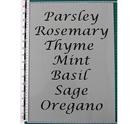 Ideal Stencils Herb Names Stencil - 30x42cm, Reusable Plastic, Decorative, Paint onto Walls, Fabric, Furniture