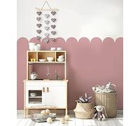 Ideal Stencils Scallop Border Nursery Wall Stencil - Size L, 10X80CM, Reusable Mylar Stencil for Wall, Floor, Fabric, Furniture Decor