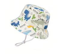 Ideal Swan Baby Sun Hat Toddler, Summer Kids Bucket Hats UPF 50+, Sun Protection Breathable Beach Cap Adjustable Outdoor Hat with Chin Strap for Baby Boys Girls