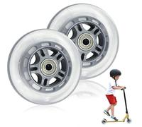 Ideal Swan Stunt Scooter Wheels, 2 PCS Stunt Scooter Spare Wheels 100mm with ABEC 7 Bearings, Scooter Replacement Wheels Thick Skate Wheel Set for Scooters, Grey