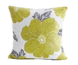 Ideal Textiles Alan Symonds Poppy Woven Chenille Cushion Cover, Lime, 45 x 45 Cm