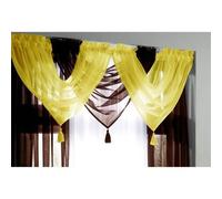 Ideal Textiles Voile Curtain Swag, Tassled Swags, Sheer Curtain Swags (Sunshine)