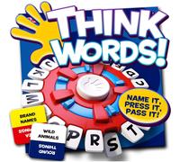 IDEAL | Think Words: The quick thinking, letter pressing game! Family Games For 2-8 Players Ages 8+
