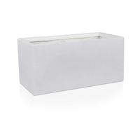Idealist™ 100Cm Planter Trough, White Reinforced Stone Garden Planter, Rectangular Outdoor Large Plant Pots H51 L100 W36 Cm, 185L