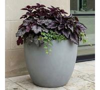 Idealist™ 30Cm Plant Pot, Grey Reinforced Stone Round Garden Planter, Outdoor Plant Pot D30 H27 Cm, 19L