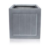 Idealist™ 30Cm Planter, Grey Light Concrete Square Garden Planter For Trees, Flower Box, Faux Lead Outdoor Plant Pot, 27L