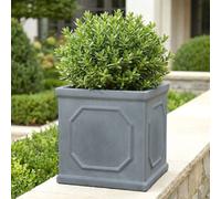 Idealist™ 30Cm Square Planter, Grey Reinforced Stone Garden Planter, Faux Lead Chelsea Flower Box, Outdoor Plant Pot