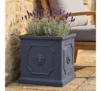 Idealist™ 36Cm Square Planter, Grey Reinforced Stone Georgian Planter Box, Garden Planter, Faux Lead Outdoor Plant Pot