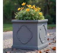 Idealist™ 45Cm Planter For Trees, Grey Light Concrete Garden Planter, Flower Box, Faux Lead Outdoor Large Plant Pot