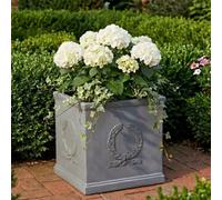 Idealist™ 45Cm Planter For Trees, Grey Light Concrete Large Square Garden Planter Box, Faux Lead Outdoor Plant Pot
