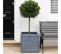 Idealist™ 45Cm Planter For Trees, Grey Light Concrete Large Square Garden Planter, Flower Box, Faux Lead Outdoor Plant Pot