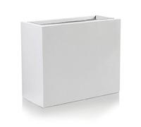 Idealist™ 50Cm Planter, White Reinforced Stone Narrow Garden Trough, Rectangular Outdoor Plant Pot H40 L50 W20 Cm, 40L