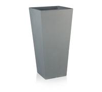 Idealist™ 90Cm Tall Planter, Grey Reinforced Stone Tapered Garden Planter, Large Outdoor Plants Pots L43 W43 H90 Cm, 165L