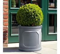 Idealist™ (Dia) 26Cm Planter, Grey Reinforced Stone Chelsea Cylinder Planter, Outdoor Plant Pot, Round Flower Pot D30 H30 Cm, 21L