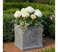 IDEALIST Large Plant Pots 45cm Square Planter, Grey Reinforced Stone, 72L