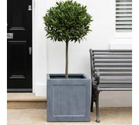 IDEALIST Large Plant Pots 45cm Square Planter, Grey Reinforced Stone, 72L