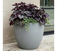 IDEALIST Plant Pots 30cm Plant Pot, Grey Reinforced Stone Planter, 19L