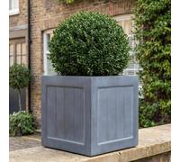 IDEALIST Plant Pots 30cm Plant Pot Grey Reinforced Stone Square Planter 27L