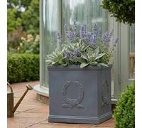 IDEALIST Plant Pots 37cm Square Planter Grey Reinforced Stone Plant Pot 39L