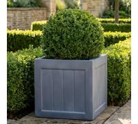 IDEALIST Plant Pots 37cm Square Planter Grey Reinforced Stone Plant Pot 39L