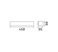Ideallux Ideal Lux Andromeda outdoor wall lamp, white, width 45 cm, E27