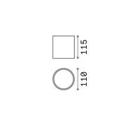 Ideal Lux Gun Flush Outdoor Downlight in Aluminium Grey Finish