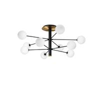 Ideallux Ideal Lux Cosmopolitan black/brass 10-bulb Ø 124