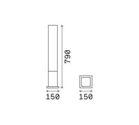 Ideallux Ideal Lux Edo square path light, coffee brown, GX53