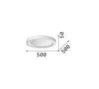Ideallux Ideal Lux LED ceiling light Planet, white, Ø 50 cm, metal